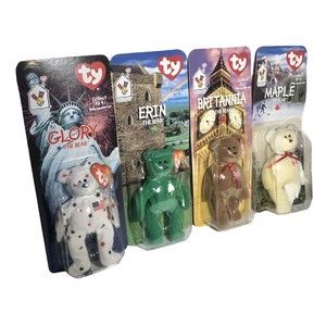 1999 TY BEANIE BABIES MCDONALDS INTERNATIONAL BEARS SET OF (4) New in boxes